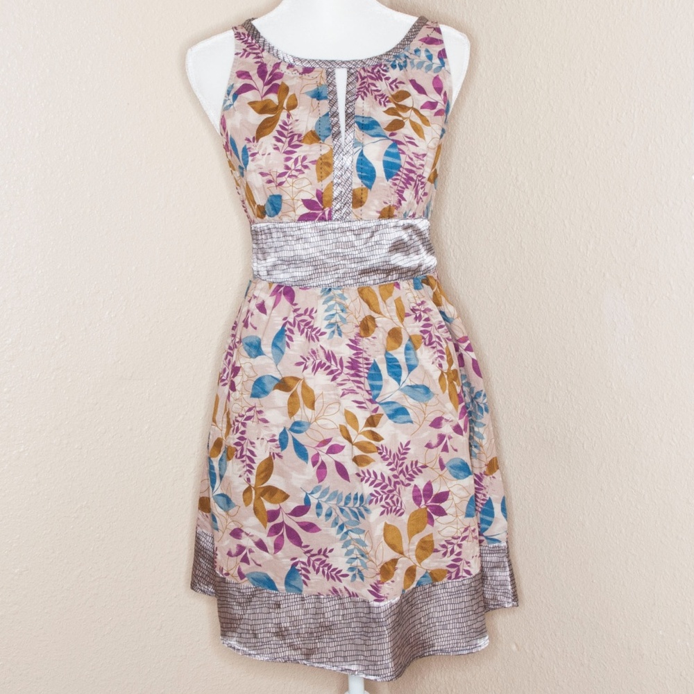 Leaf Print Summer Dress